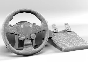 logitech gaming wheel 3D Model