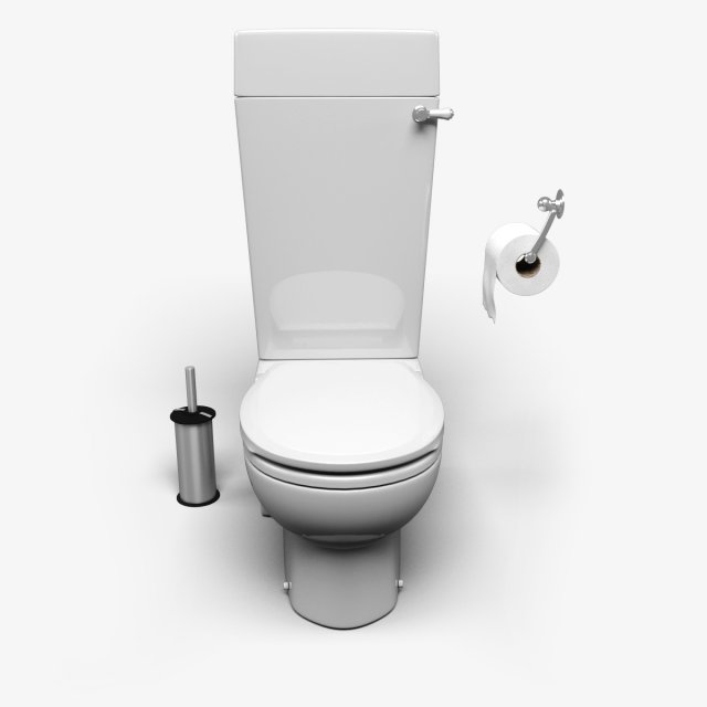 toilet Model 3D .c4d .max .obj .3ds .fbx .stl .blend 