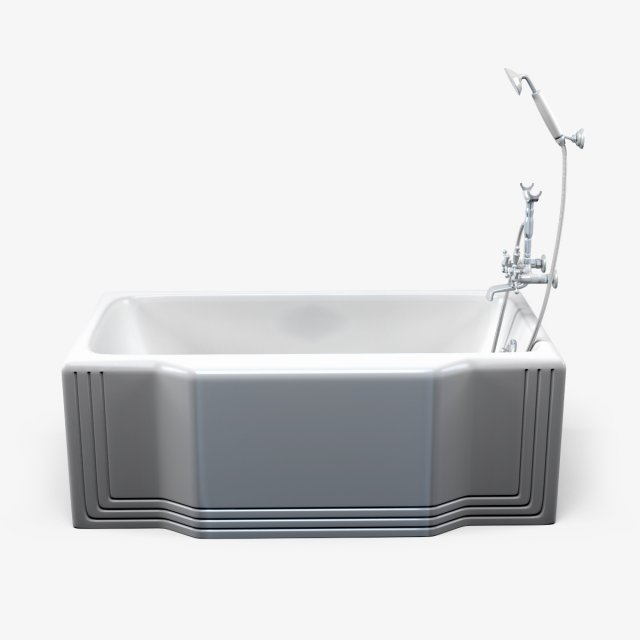 bathtub 3D Model .c4d .max .obj .3ds .fbx .stl .blend 