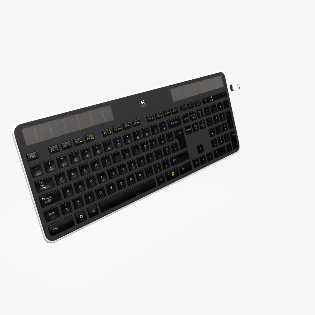 logitech solar keyboard k750 pc 3D Model .c4d .max .obj .3ds .fbx .stl .blend 