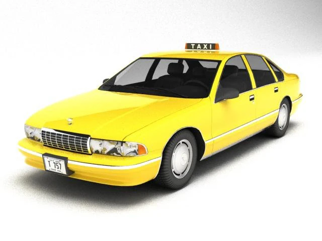 chevrolet caprice taxi 3D Model .c4d .max .obj .3ds .fbx .stl .blend