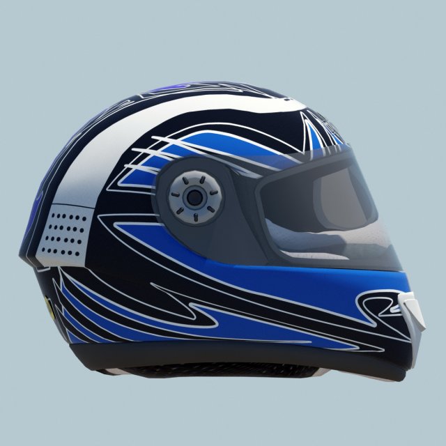 helmet moto4u 3D Model .c4d .max .obj .3ds .fbx .stl .blend 