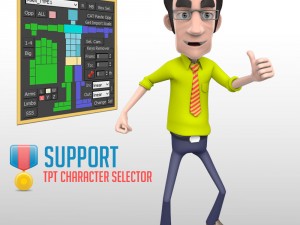 complete character office 3D-Modell