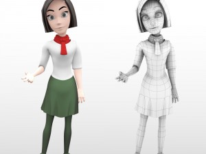 complete character office 3D-Modell