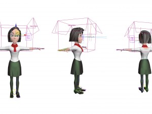 complete character office 3D-Modell