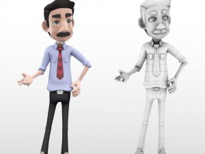complete character office 3D-Modell