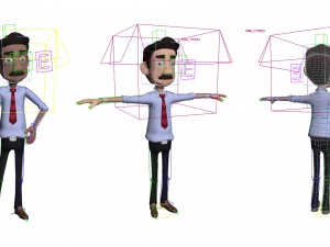 complete character office 3D-Modell