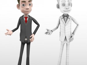 complete character office 3D-Modell