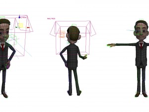 complete character office 3D-Modell