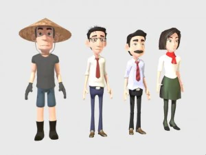 complete character office 3D Model