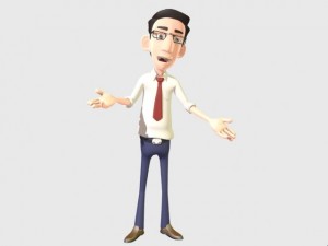 complete character office 3D-Modell