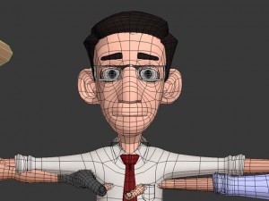 complete character office 3D-Modell