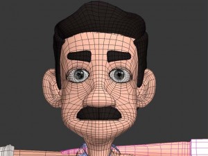 complete character office 3D-Modell