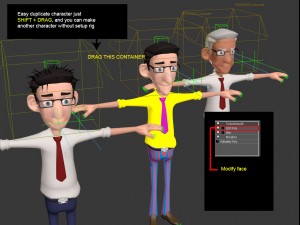complete character office 3D-Modell