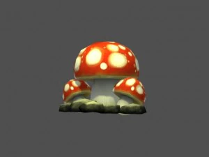 mushrooms low poly 3D Model