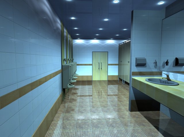 public toilet 3D Model .c4d .max .obj .3ds .fbx .stl .blend 