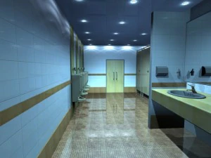 общественный туалет 3D Модель