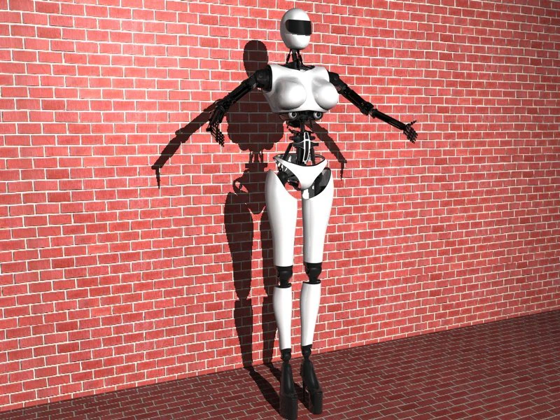 garota andr&oacute;ide Modelo 3D .c4d .max .obj .3ds .fbx .stl .blend 