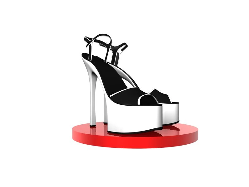 heel shoes 3D Model .c4d .max .obj .3ds .fbx .stl .blend