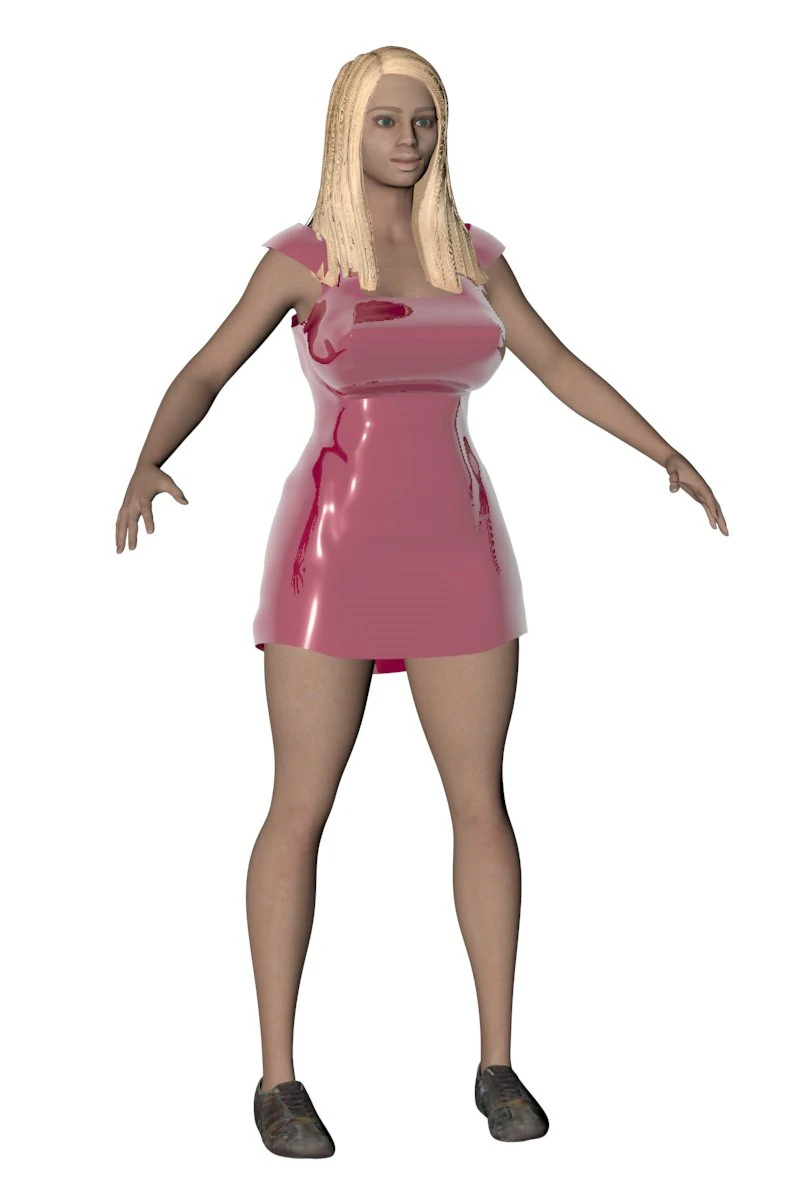 M&auml;dchen 3D Modell .c4d .max .obj .3ds .fbx .stl .blend 