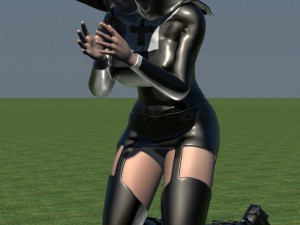 nun in latex Modelo 3D