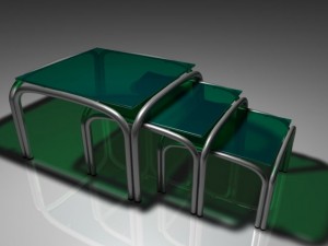 3 tables 3D Model