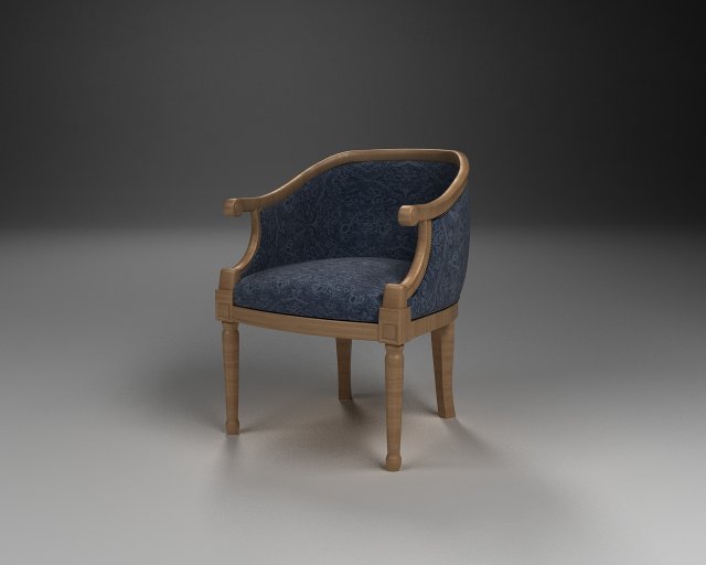 armchair 3D Model .c4d .max .obj .3ds .fbx .stl .blend 