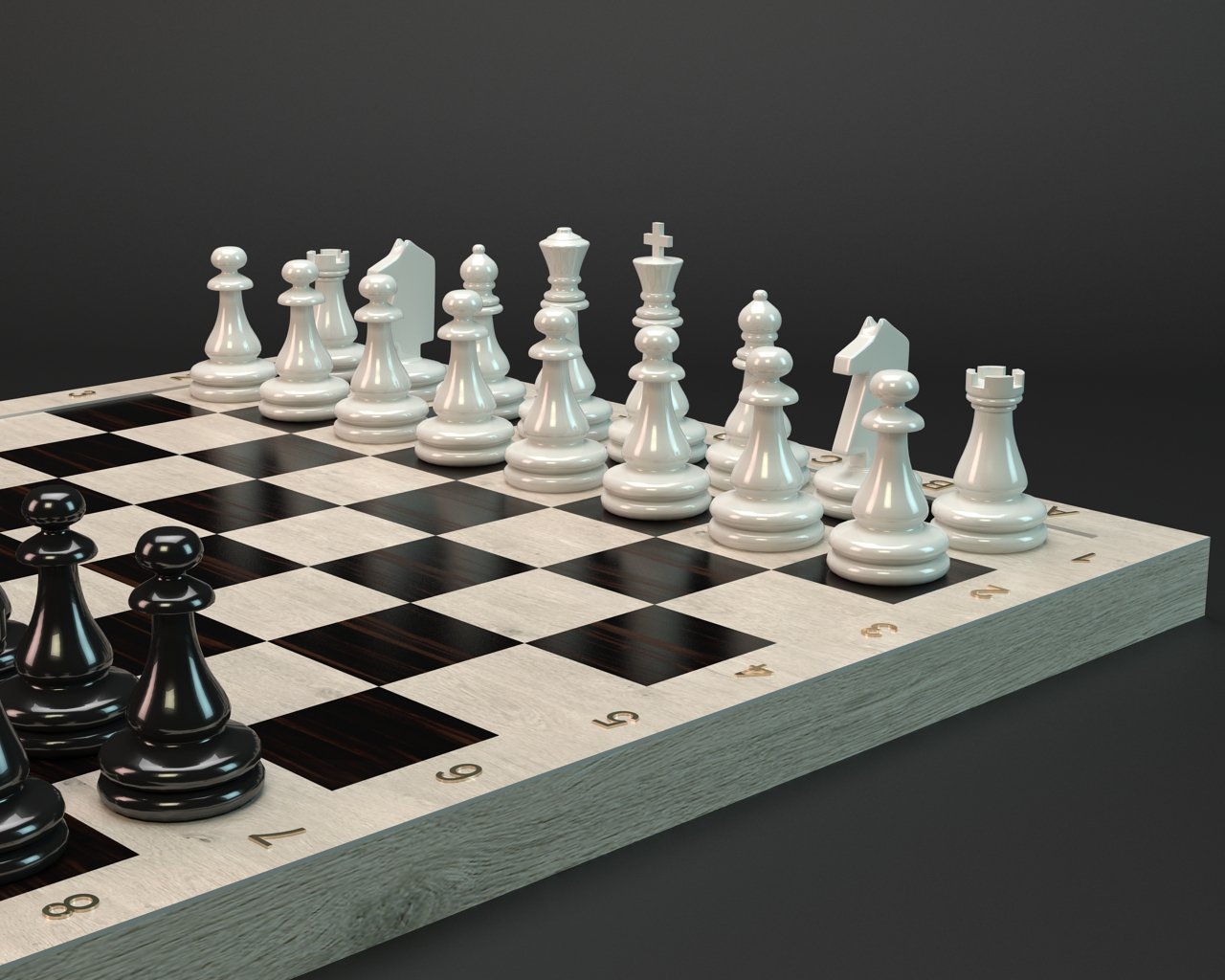 Шахматы 3d модель. Chess 3d model.