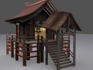 aisian house 3D Модель