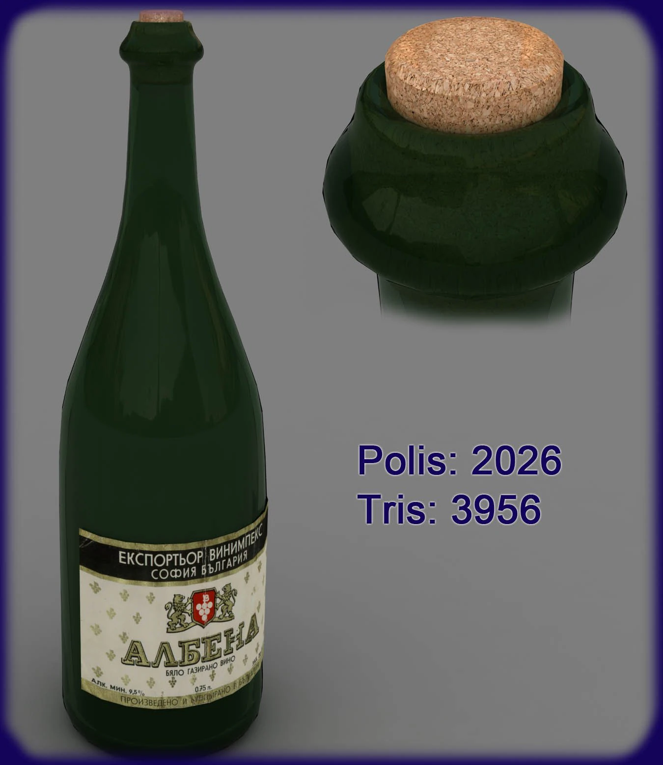 bottle 3D Model .c4d .max .obj .3ds .fbx .stl .blend 