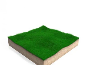 zona erbosa rettangolare Modello 3D