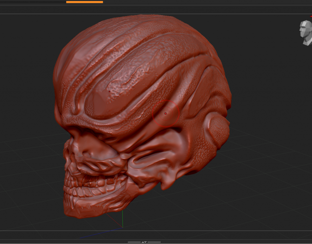 alien skull 3D 模型 .c4d .max .obj .3ds .fbx .stl .blend