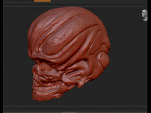 alien skull Model 3D