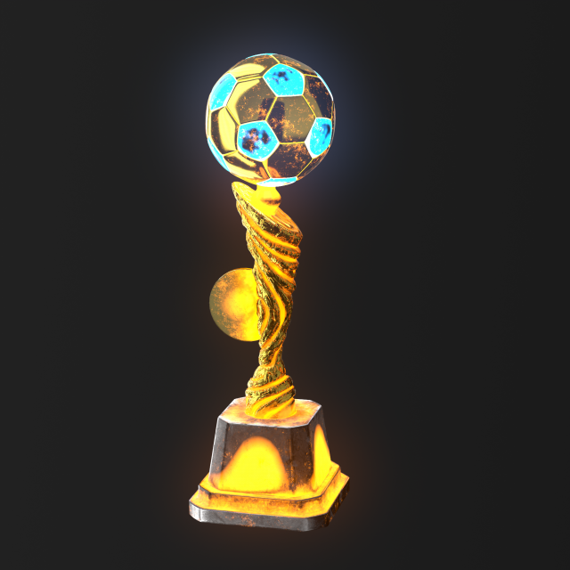 3d trophy cup hot neon 3D Модель .c4d .max .obj .3ds .fbx .stl .blend 