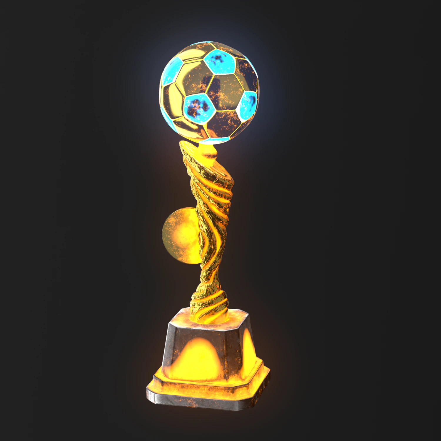 3d trophy cup hot neon 3D Model .c4d .max .obj .3ds .fbx .stl .blend 