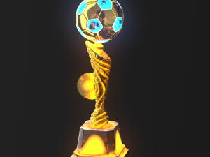3d trophy cup hot neon 3D-Modell