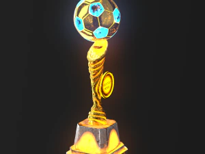 3d trophy cup hot neon 3D Model