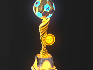 3d trophy cup hot neon 3D Model