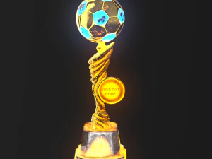 3d trophy cup hot neon 3D Model