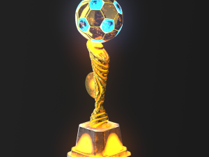3d trophy cup hot neon 3D Модель