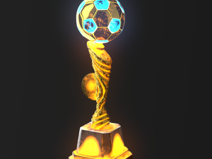 3d trophy cup hot neon 3D Модель