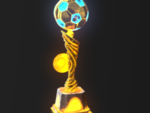3d trophy cup hot neon 3D Модель