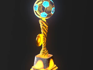 3d trophy cup hot neon 3D Model
