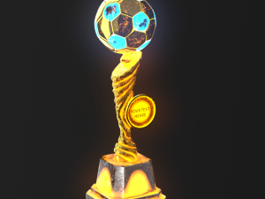 3d trophy cup hot neon 3D Модель
