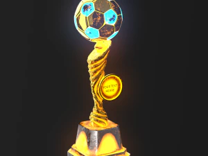 3d trophy cup hot neon 3D Model
