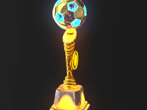 3d trophy cup hot neon 3D Model