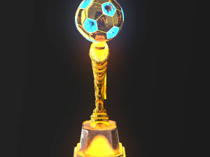 3d trophy cup hot neon 3D Model
