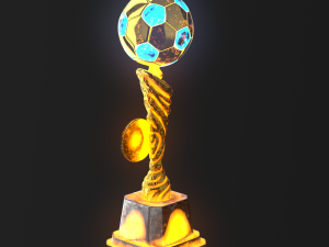 3d trophy cup hot neon 3D Модель