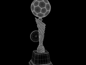 3d trophy cup hot neon 3D Model
