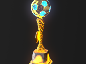 3d trophy cup hot neon 3D Модель